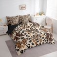thumbnail image 3 of jejeloiu Leopard Print Bowknot 7-Piece Twin Bedding Sets,Girls Brown Bow Bedding Comforter Set For Girl Kids Reversible, 3 of 8