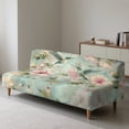 thumbnail image 4 of SCRAWLGOD Hummingbird Hibiscus Floral Print Sofa Cover with Elastic Bottom Armless Futon Slipcovers Dustproof Soft Couch Covers Anti Scratch for Living Room, 4 of 9