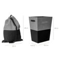 thumbnail image 5 of RGI Home Laundry Bag and Hamper Basket with Handles, Dark Gray and Black with Tweed (2 Pack), 5 of 7