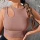 thumbnail image 2 of Moda para mujer Temperamento Sin mangas Cuello redondo Color sólido VestPullover Top Fridja  gh4151, 2 of 9