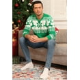 thumbnail image 4 of HAOMEILI Mens V Neck Dress Sweater Long Sleeve Slim Fit Fashion Pullover Sweater, 4 of 6