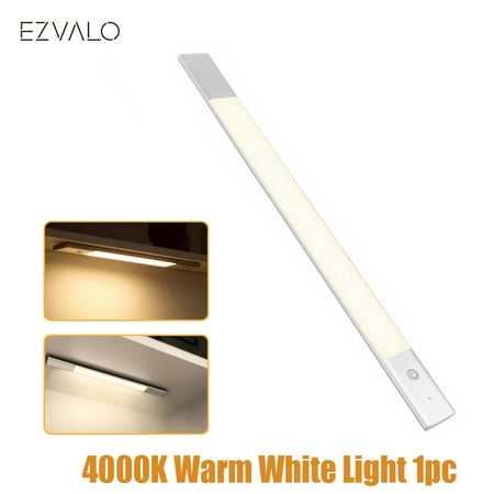 

Wireless Lamp LED Night Light Induction Human Body Motion Infrared Sensor 1500mAh USB Rechargeable For Bedside Wardrobe Cabinet 4000K Warm White Light 1pc