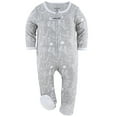 thumbnail image 3 of The Peanutshell Baby Sleep n Play Footed Pajamas for Boys or Girls, Grey Safari, 3 Pack, Newborn to 9 Months, 3 of 7