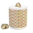 thumbnail image 1 of Christmas Piggy Bank, Ornamental New Year's Eve Party Elements as Colorful Balls with Snowflake Print, Ceramic Coin Bank Money Box for Cash Saving, 3.6" X 3.2", Multicolor, by Ambesonne, 1 of 4