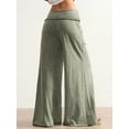thumbnail image 7 of Women's Wide Leg Cargo Pants Drawstring Elastic Waist Loose Lounge Trousers, 7 of 7