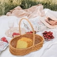 thumbnail image 1 of unbranded Cesta De Picnic Tejido Con Imitación Ratán Para Y Almacenamiento En Tono Marrón Claro, 1 of 6