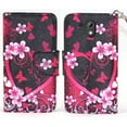 thumbnail image 2 of SOGA Desire 526 Case, HTC Desire 526 Wallet Case - [Pocketbook Series] PU Leather Magnetic Flip Design Wallet Case for HTC Desire 526 (Verizon) - Pink Heart with flowers, 2 of 4