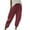 Wine, variant on lmcalzta Cargo Pants for Women Casual Workout Running Gym Athletic Trousers with Multi Pockets and Drawstring