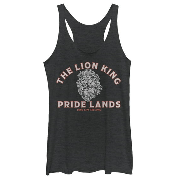 Women's Lion King Live the King Sketch  Racerback Tank Top Black Heather Medium