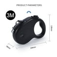 thumbnail image 2 of Retractable Tangle-Free Dog Leash Tractor, Pet Walking Leash with Automatic Shrinkable Cords (Black), 2 of 5