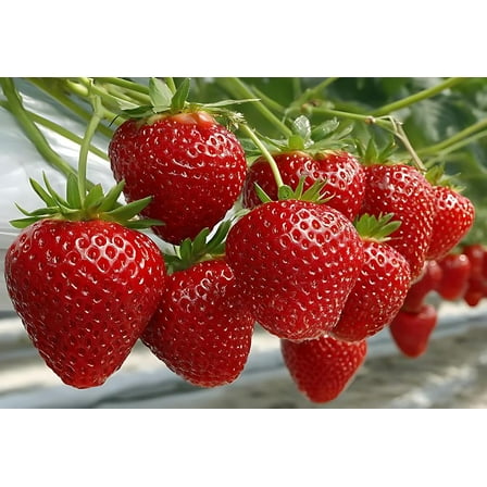 10 Ruby Charm Strawberry Plants - Fruit Very Firm, Sweet, High Yields (10 Plants)