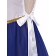 thumbnail image 6 of TiaoBug Womens Color Block Praise Lyrical Dance Dress Tunic Sides Split Irregular Liturgical Dancewear Blue M, 6 of 7