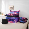 thumbnail image 6 of Manfei Lightsaber 7-Piece Bedding Comforter Set,Teens Colorful Neon King Bedding Sets,Pink Blue Black Bed Sheets For Boys Kids,Microfiber Bedroom Decor Reversible, 6 of 8
