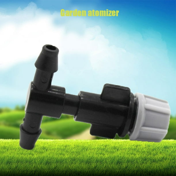 Xihbxyly Kit de 50 Aspersores, Boquilla Atomizadora Ajustable, Solución de Riego Flexible, Sistema de Riego Eficiente, para Invernaderos y Jardines, Compatible con Tubería de Pe de 1/4 de Pulgada, Fá