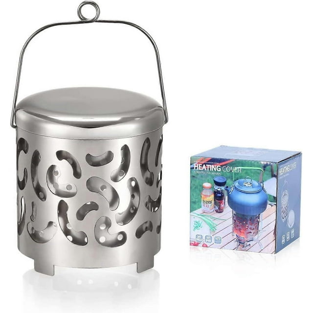 Camping stove mini heating stove, camping heating stove, stainless steel portable gas stove, suitable for camping, outdoor, picnic