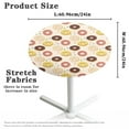 thumbnail image 6 of SEANATIVE 24 Inch Round Cocktail Tablecloth Washable Fitted Cocktail Table Cloth Easy to Clean Table Top Covers with Elastic Edge for Indoor Outdoor 24'' Diameter, Donuts Love Star Pattern, 6 of 7
