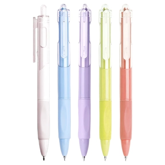 5Pcs Retractable Gel Pens,Cute Pens Fine Point Quick Drying for Writing Drawing Journaling Note Taking Under $5 Kilougeis