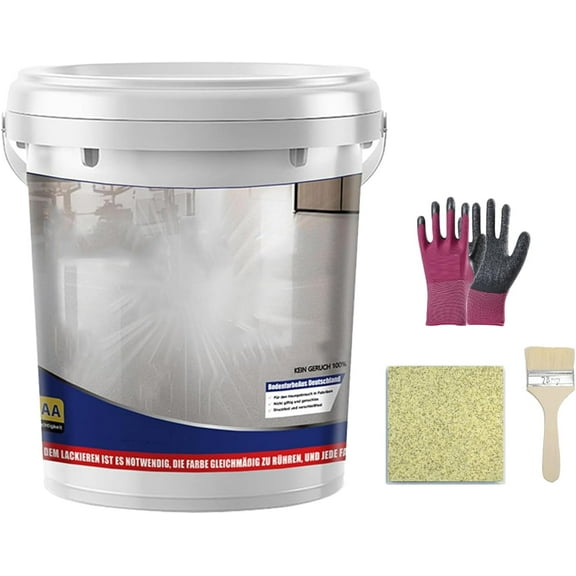 Vansen Floor Paint, Epoxy Colored Sand Floor Paint, High Gloss Marble Finish Epoxy Floors Coating, Wear-Resistant Anti-Slip Self-Leveling Epoxyfloor Paints, Waterproof (Covering 3 square feet,I#)