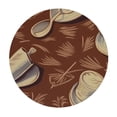 thumbnail image 4 of HAOXIT Coffee Theme Table Cloth Waterproof Round Washable Table Cover for Kitchen Outdoor Valentines Day Decor 42-46, 4 of 8