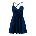thumbnail image 3 of IROINNID A-Line Dress For Women Fashion Versatile Sequin Evening Dress With Waist Closure V-Neck Strap Dress Knee-Length Solid Color Dress, 3 of 5