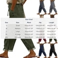 thumbnail image 3 of Gamivast Linen Pants Women Hollow Out Lace Side Stripe Elastic Waist Wide Leg Pants Summer Beach Lounge Pants Loose Fit Breathable Daily Outfit, 3 of 6