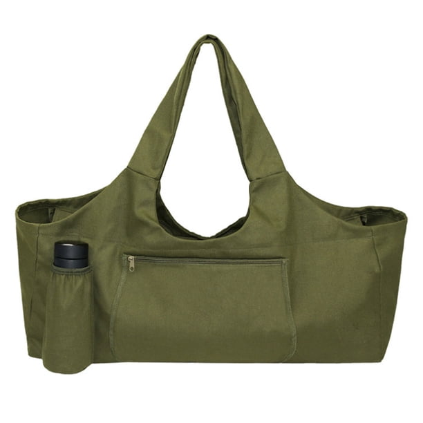 Bolsa para esterilla de yoga, bolsas grandes y transportadoras de yoga, bolsa de yoga de lona de gran capacidad con bolsillo grande, bolsa bandolera duradera para esterilla de yoga para mujer, se