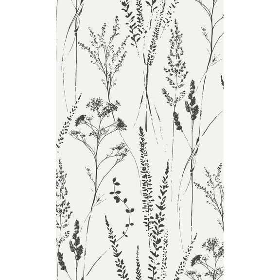 Whites Meadow Grasses Tropical Printed Non Woven Non-Pasted Textured Wallpaper 57 Sq. Ft.