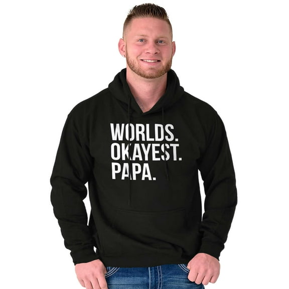 Worlds Okayest Grandpa Dad Father Day Hoodie Hooded Sweatshirt Men Brisco Brands S