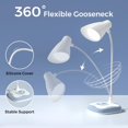 thumbnail image 4 of Desk Lamp, Battery Operated Table Lamp, USB Rechargeable Lamp, 3 Levels Brightness, Touch Control Bedside Lamps, Mood Light on Base, 4 of 4