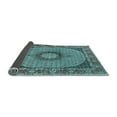 thumbnail image 2 of Ahgly Company Indoor Rectangle Medallion Light Blue Traditional Area Rugs, 8' x 12', 2 of 4