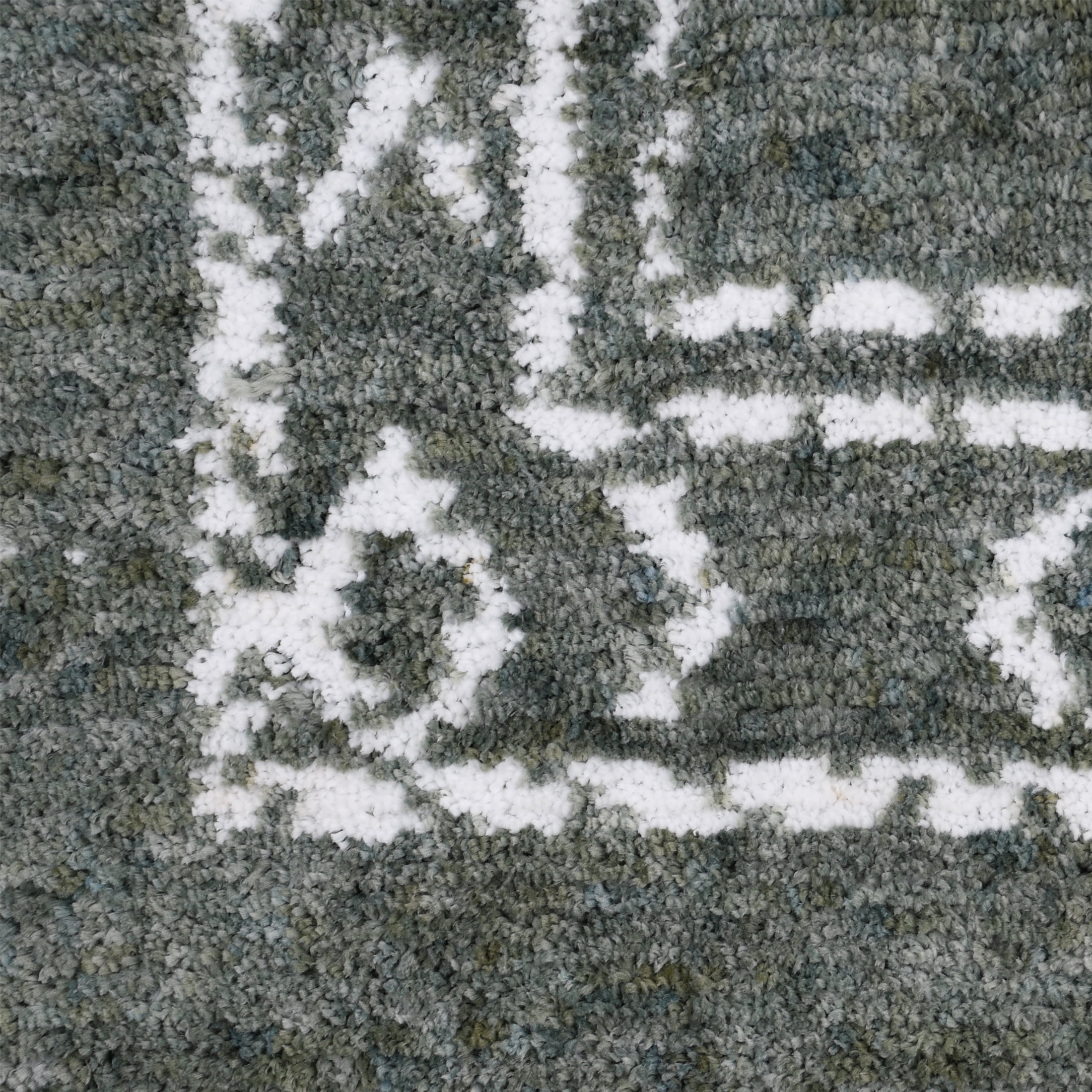 Mainstays Green Bordered Tufted Washable Area Rug 5 x 7