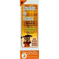 Emulsión de Escocia Cod Liver Oil Multivitamin Dietary Supplement, Orange Flavor, 15.3 fl oz