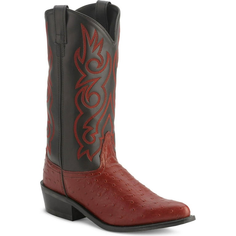 Pointed toe ostrich boots sale