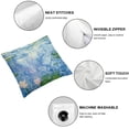 thumbnail image 4 of Square Decorative Throw Pillow Covers Cushion Case, Water Lilies Claude Monet Oil Paintings Flower Double-Sided Designs, 4 of 5