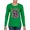 Kelly, variant on Colorful Beagle | Dogs Love You | Dean Russo Art Animal Lover Womens Long Sleeve T-Shirt, Kelly, Medium