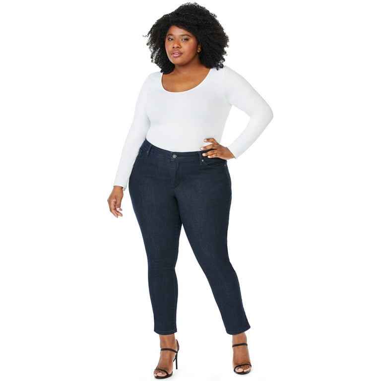 Plus size hotsell black ankle jeans