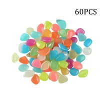 Fdelink Glowing Stones Garden Pebbles Glow Stones Rocks Luminous Pebbles for Walkways Outdoor Decor Luminous Stone