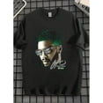 thumbnail image 1 of EWH Boston, Celtics, Jason Tatum, Signature, T-Shirt, Men's T-Shirt, Fashion, Sports, Casual, Short Sleeve, Personality, Green Tone, Printed, Top, 1 of 6