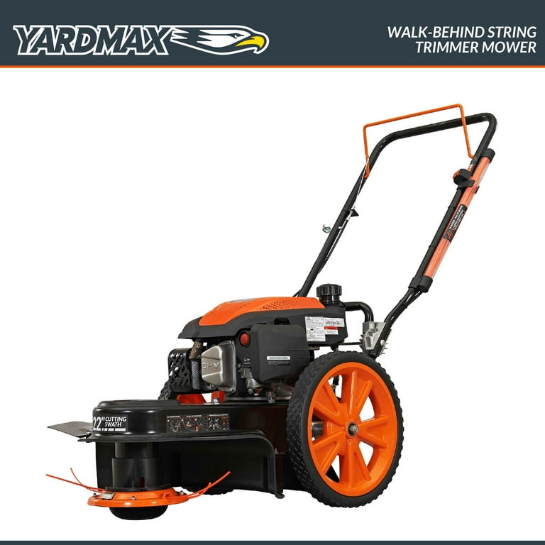YARDMAX 22 in. 170cc Gas Walk Behind String Trimmer Mower