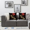 thumbnail image 2 of Red Rose Throw Pillow Case Mysterious Romantic Flowers Pillow Cover Cushion Case Decorations for Sofa Couch Bed Chair, 2 of 7