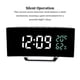 thumbnail image 5 of Methold Reloj electrónico silencioso con pantalla curva, pantalla de temperatura, funcionamiento silencioso, despertador con espejo Electrónica luz blanca, 5 of 6