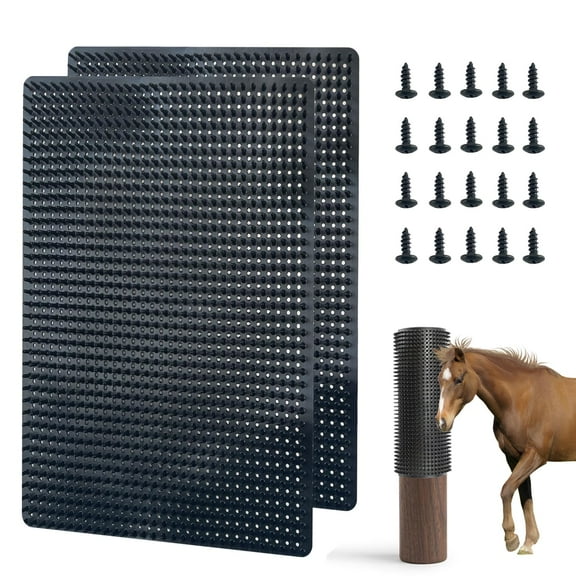  2 Pcs Cat Scratching Post, Horse Cattle Scratchers, Soft Massage Brush Kit for Equine Bovine, Scratching Pad for Farm Animals Sheep Cow Dog Pet Scratching Post （16.5 x 13 in）