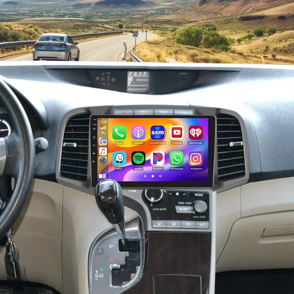 9" Android 15 Car Stereo Fit for Toyota Venza 2008-2016, 4 64GB, Wireless CarPlay & Android Auto, Built-in GPS Navigation, AHD Backup Camera, SWC, WiFi/Bluetooth/FM RDS