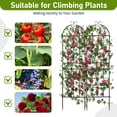 thumbnail image 6 of Rustproof Iron Garden Trellis Set of 2 – 16"x61" Plant Support Frame for Outdoor Garden & Patio, 6 of 17