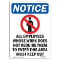 thumbnail image 1 of SignMission OS-NS-RD-710-V-10114 Signe d'Avertissement - Tous les Employés Dont, 1 of 1