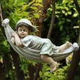 thumbnail image 2 of Estatuas de Columpio para Niño Estatuilla Estatuilla de Interior Decoración de Jardín Arte de Césped de Hadas Zulema Estatua de columpio de niño, 2 of 6