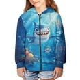 thumbnail image 5 of chaqlin Cartoon Shark Hoodies for Boys Girls 11-13 Causal Zipper Hoodie Sweatshirts Winter Long Sleeve Hooded Coat Kids School Jacket with Pockets, 5 of 7