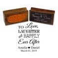 thumbnail image 1 of Printtoo Wood Mounted To Love| Laughter And Happily Ever After Rubber Stamp Personalized Wedding Favor Custom Stamper-2.3 x 1.5 Inches, 1 of 4