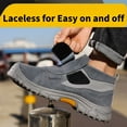 thumbnail image 4 of CHICVOMEY Slip-On Steel Toe Shoes for Men's Work Shoes Non-Slip Work Boots Lightweight Puncture-Proof Fireproof Safety Footwear for Men's Work & Safety Shoes, 4 of 10
