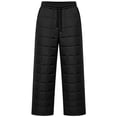 thumbnail image 6 of Women's Warm Insulated Quilted Winter Pants Fleece Lined Water Resistant Snow Pants Elastic High Waist with Pockets Outdoor Hiking Ski Bottoms Black, 6 of 8